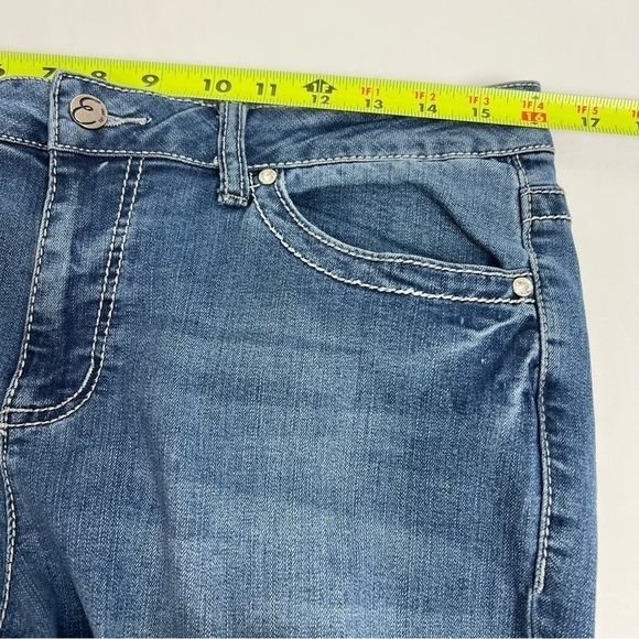 Earl Women’s Blue Jeans Sz 14 Embellishments/embroidery Missing/loose Distressed - Picture 8 of 12